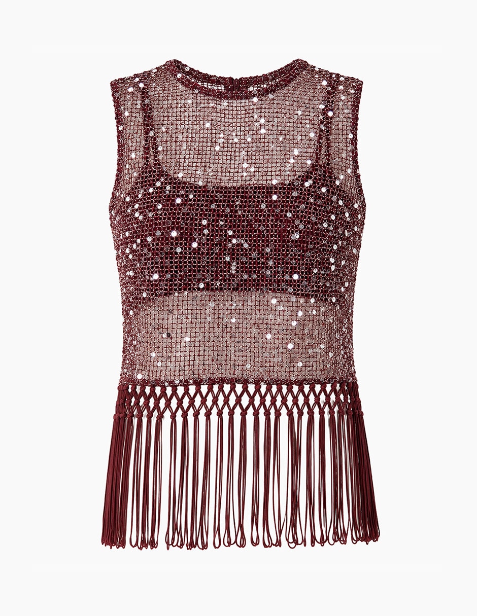 Top cuello redondo sin tirantes 6