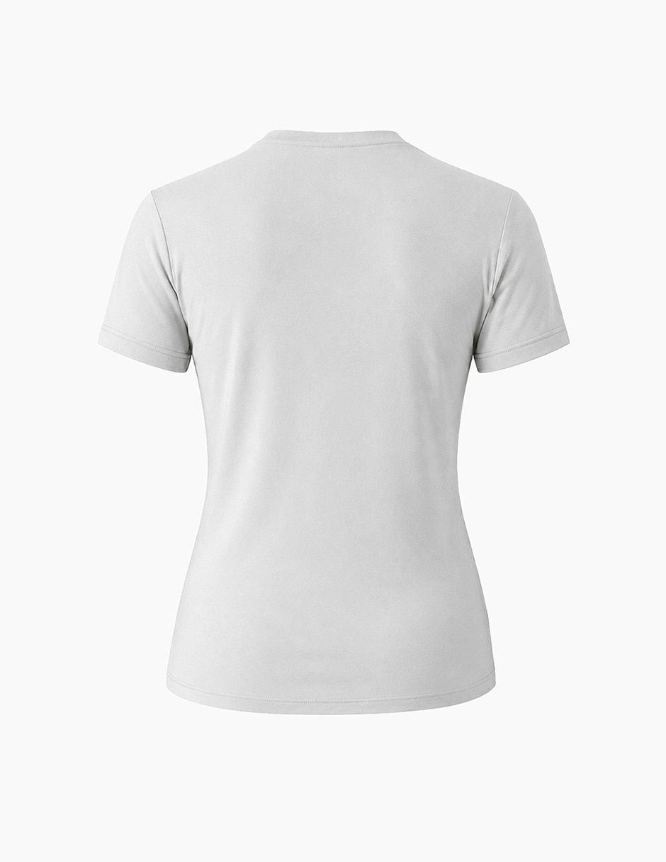 Playera manga corta cuello redondo mujer 7