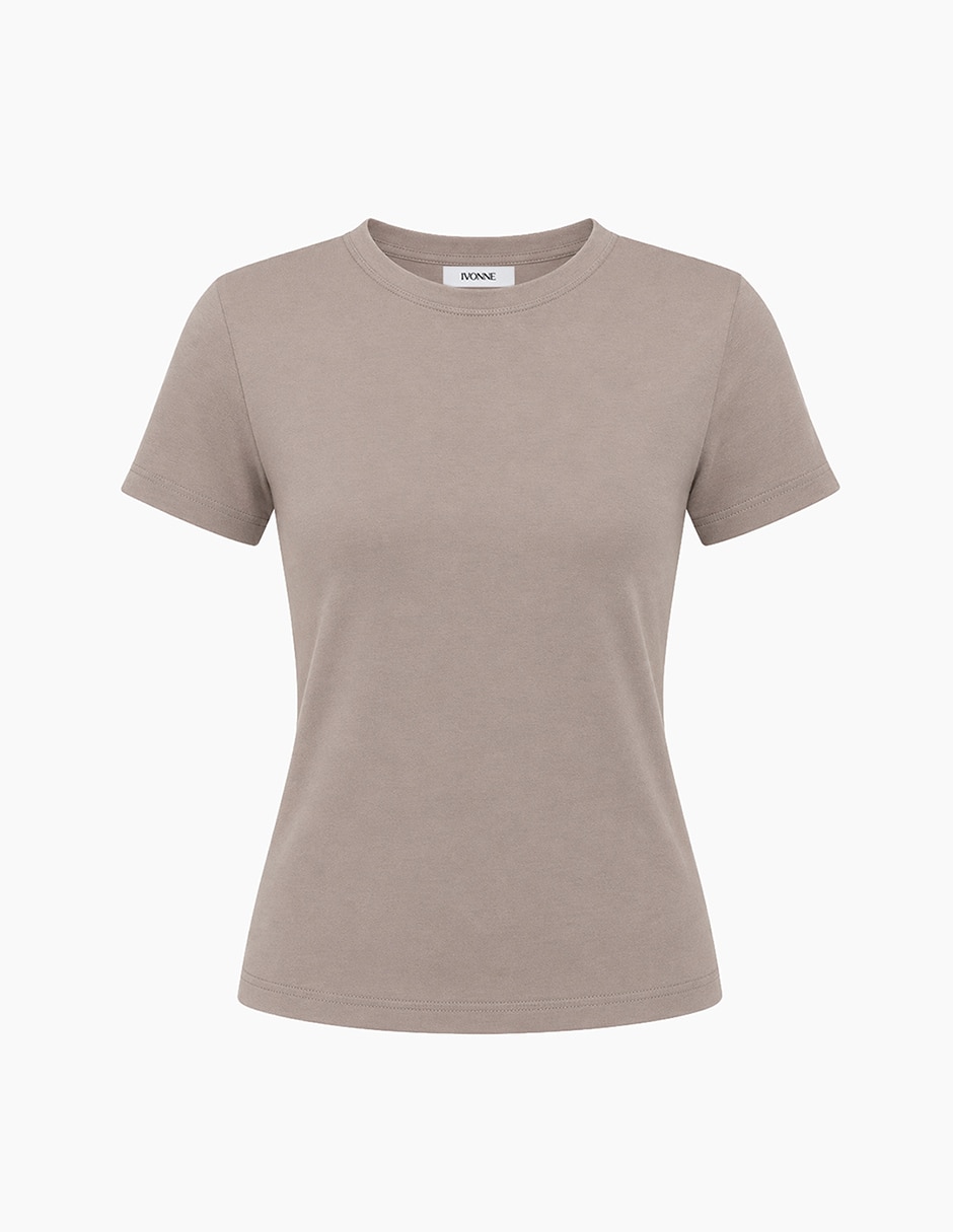 Playera manga corta cuello redondo para mujer 6