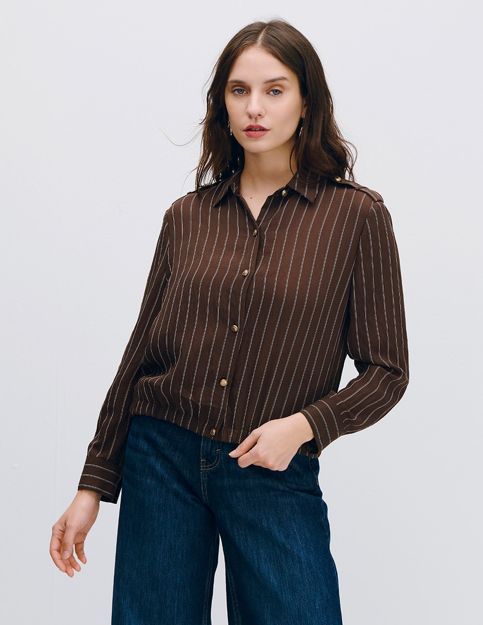 Blusa marrakesh manga larga para mujer