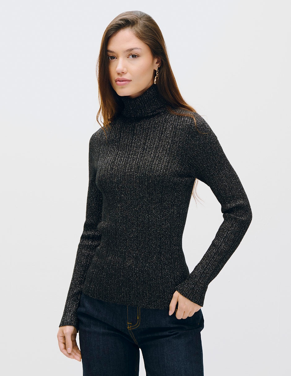 Suéter cuello tortuga para mujer