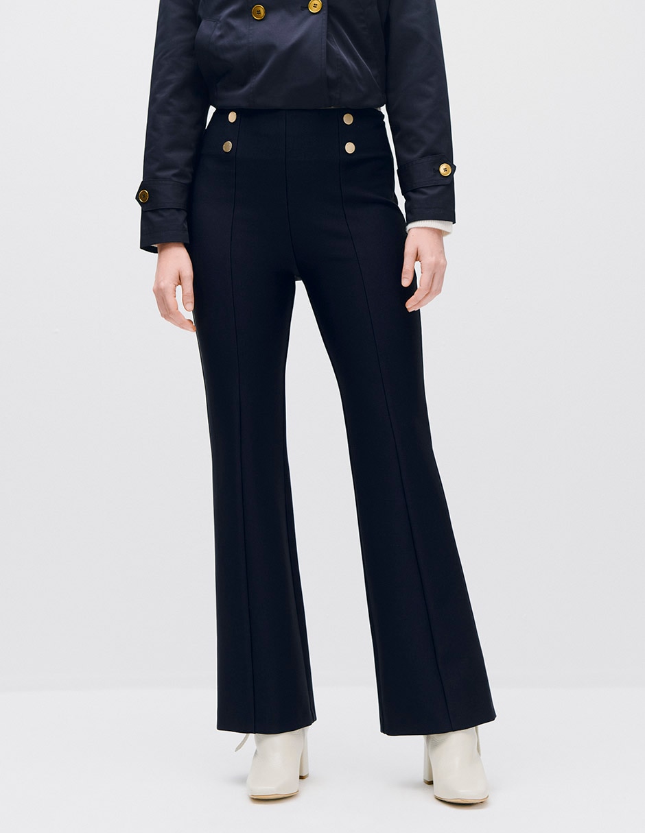 Pantalón regular toulouse acampanado para mujer Pantalón regular toulouse acampanado para mujer