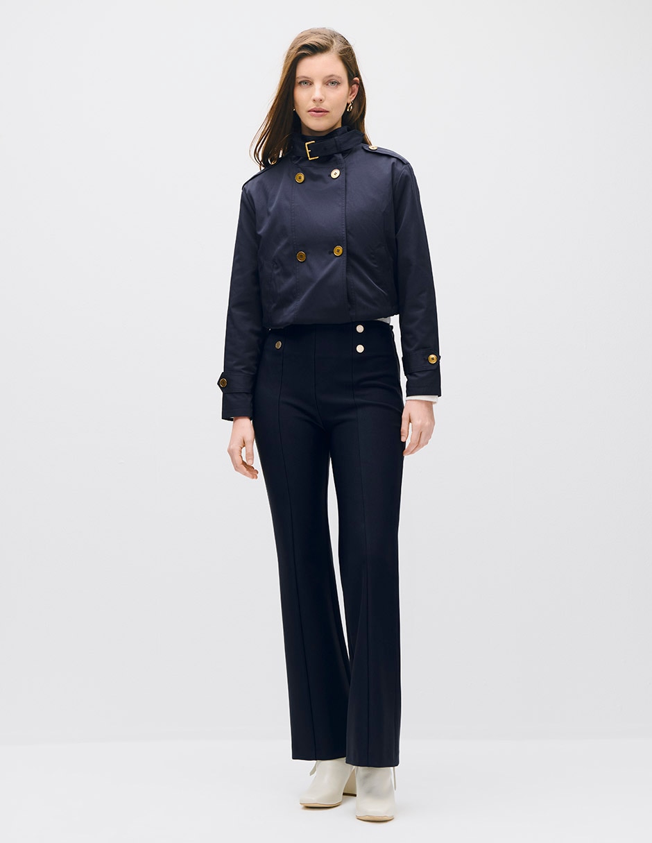 Pantalón regular toulouse acampanado para mujer 2