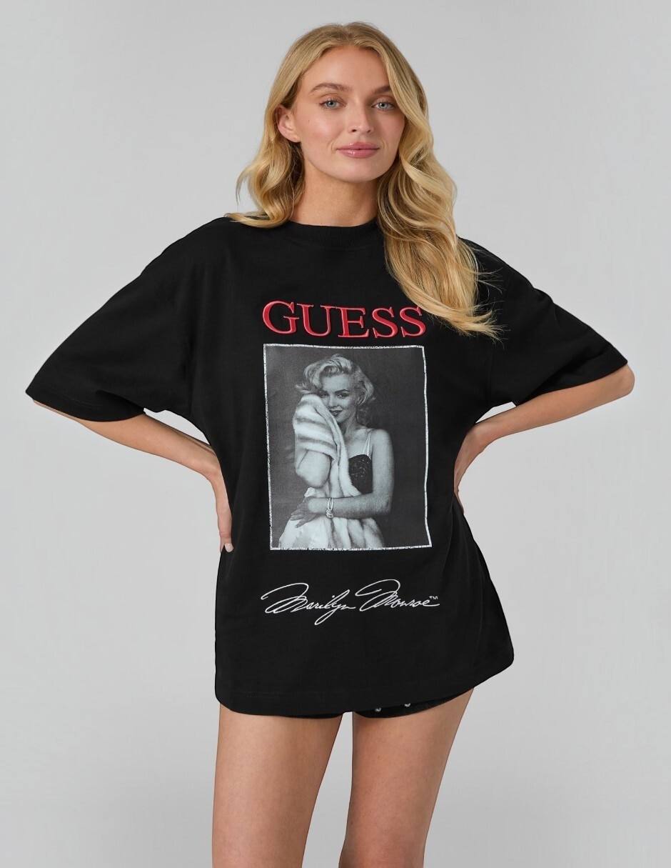Playera manga corta cuello redondo para mujer