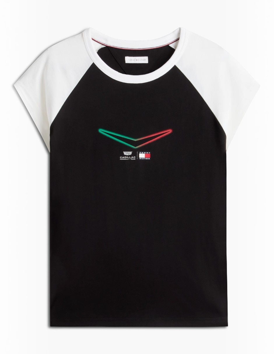 Playera manga corta cuello redondo para mujer