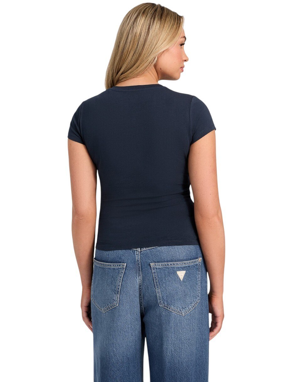 Playera manga corta cuello redondo para mujer 4