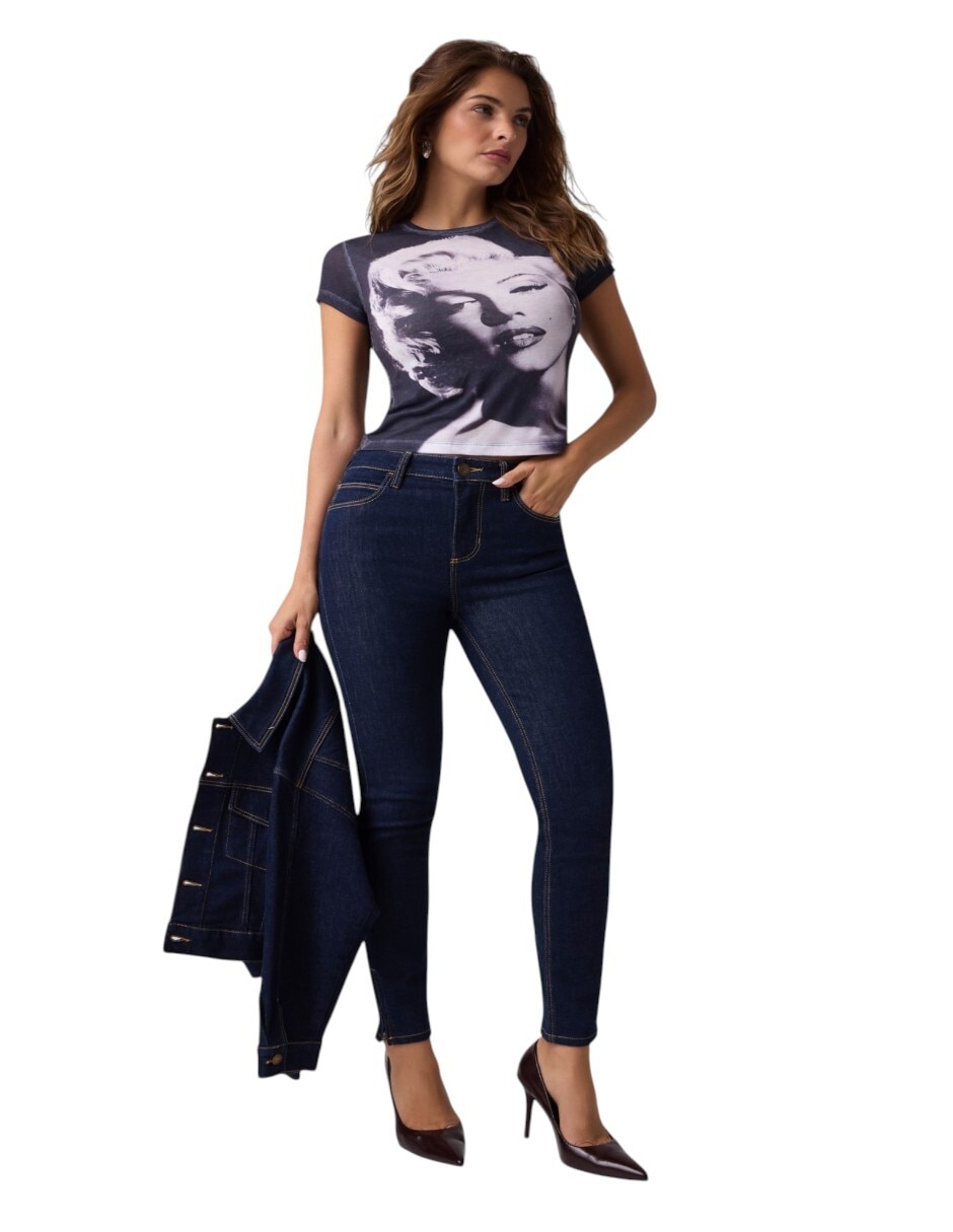 Playera manga corta cuello redondo para mujer 2