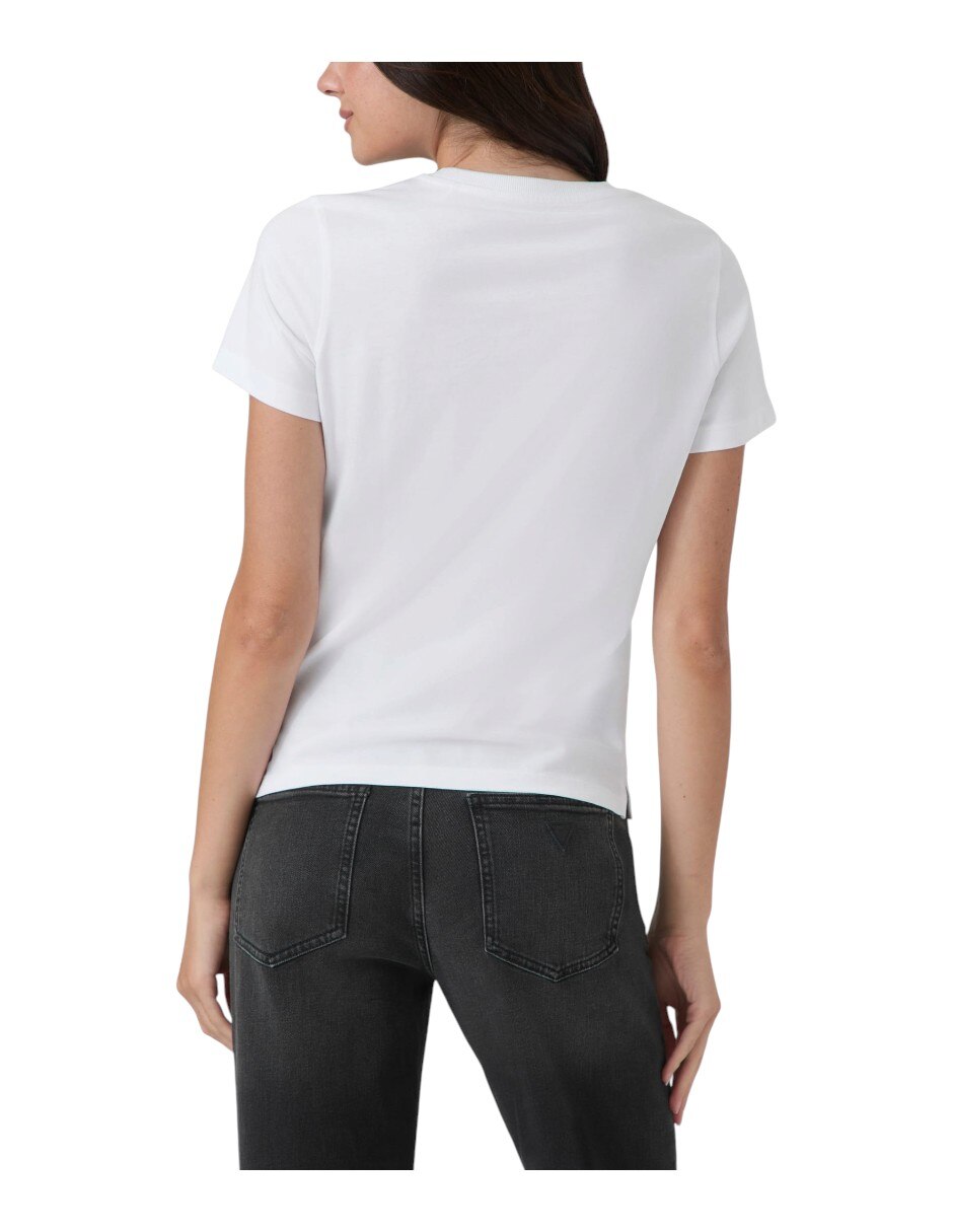 Playera manga corta cuello redondo para mujer 5