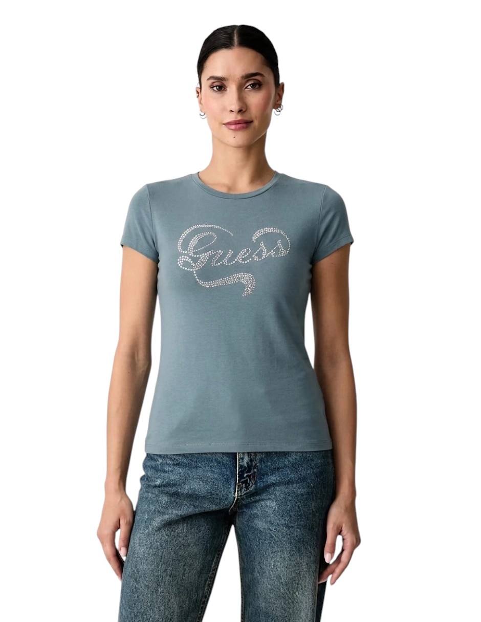 Playera manga corta cuello redondo para mujer Playera manga corta cuello redondo para mujer
