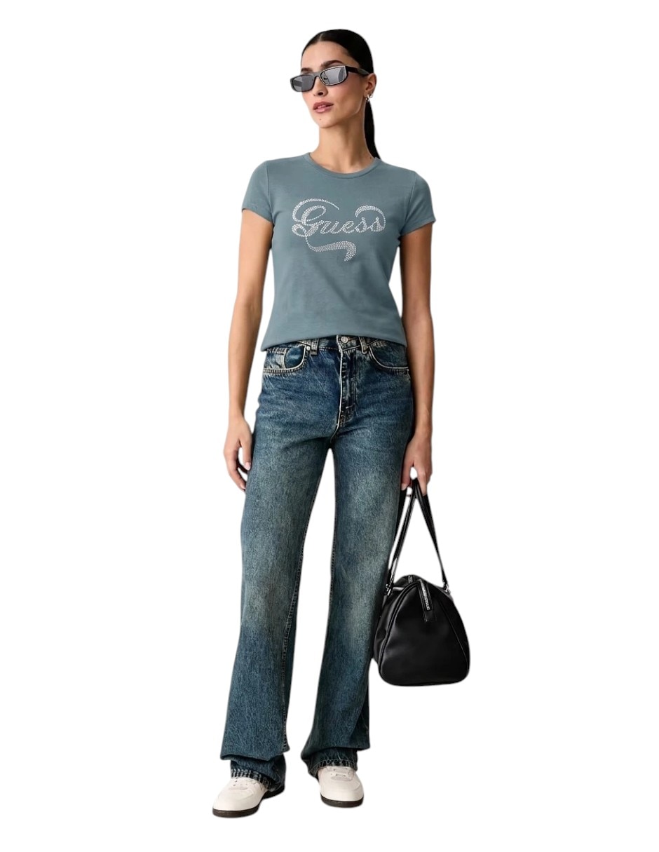 Playera manga corta cuello redondo para mujer 2