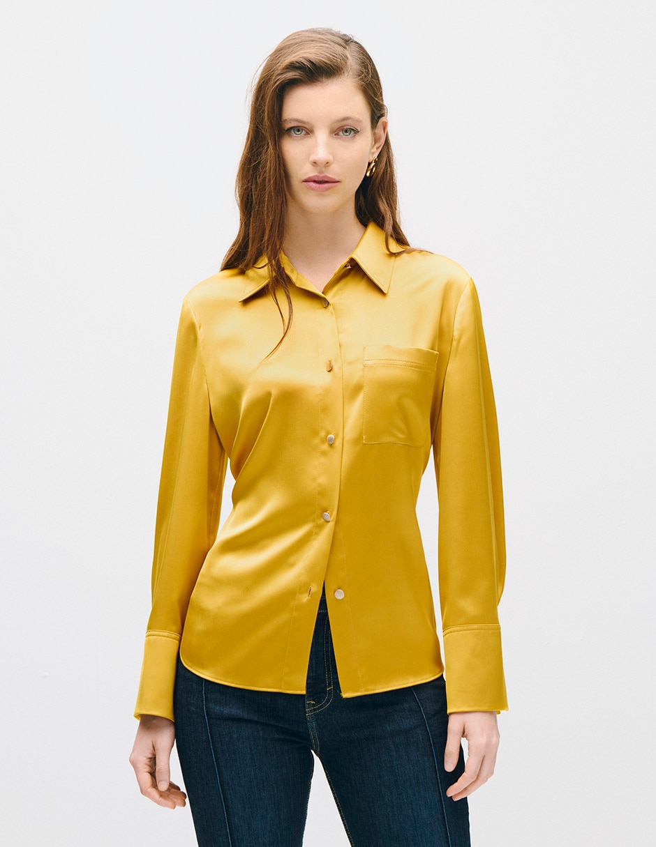 Blusa toulouse manga larga para mujer