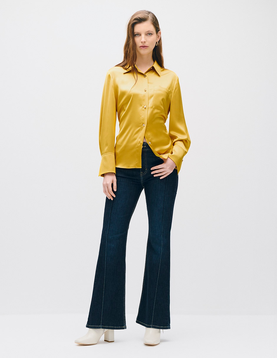Blusa toulouse manga larga para mujer 2