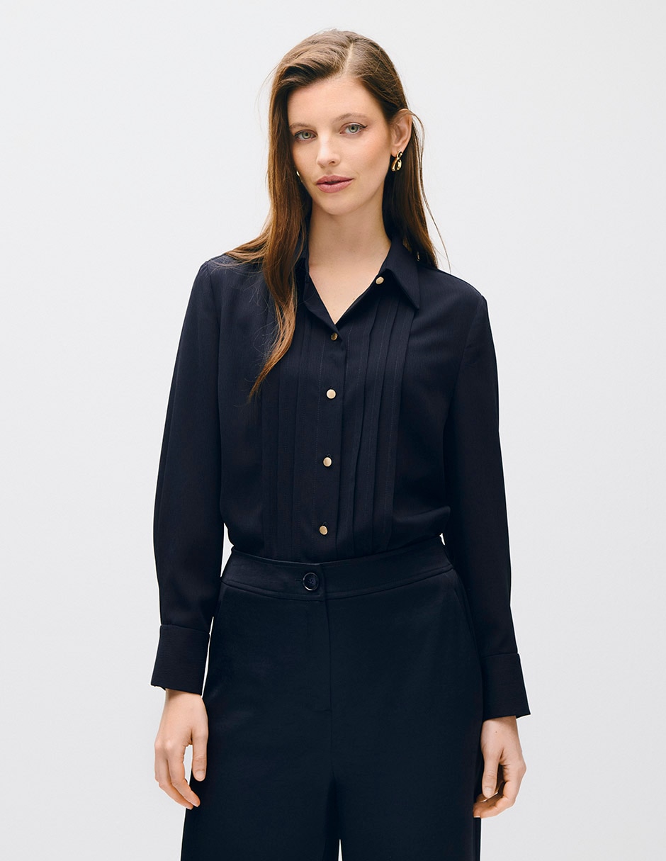 Blusa toulouse manga larga para mujer