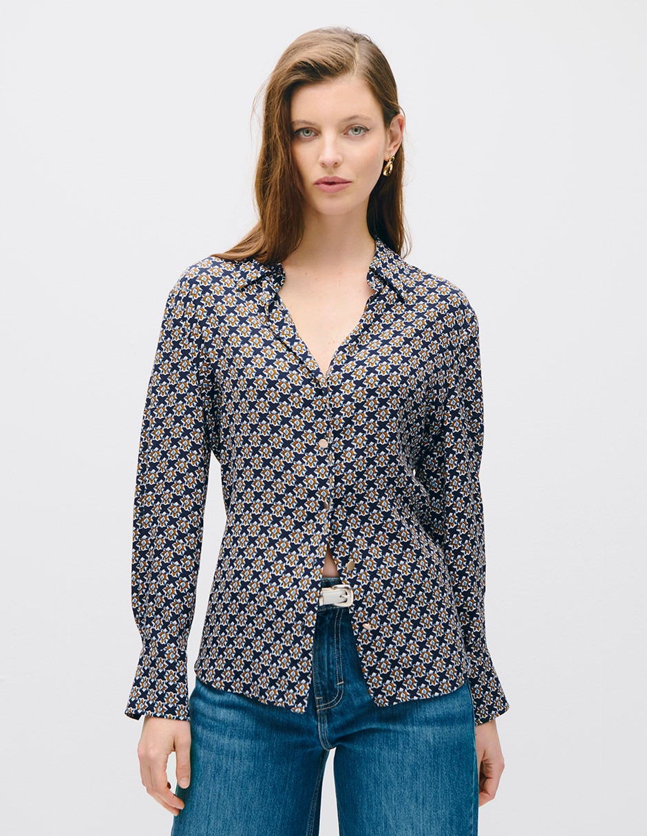 Blusa toulouse manga larga para mujer Blusa toulouse manga larga para mujer