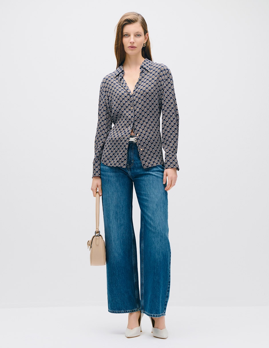 Blusa toulouse manga larga para mujer 3