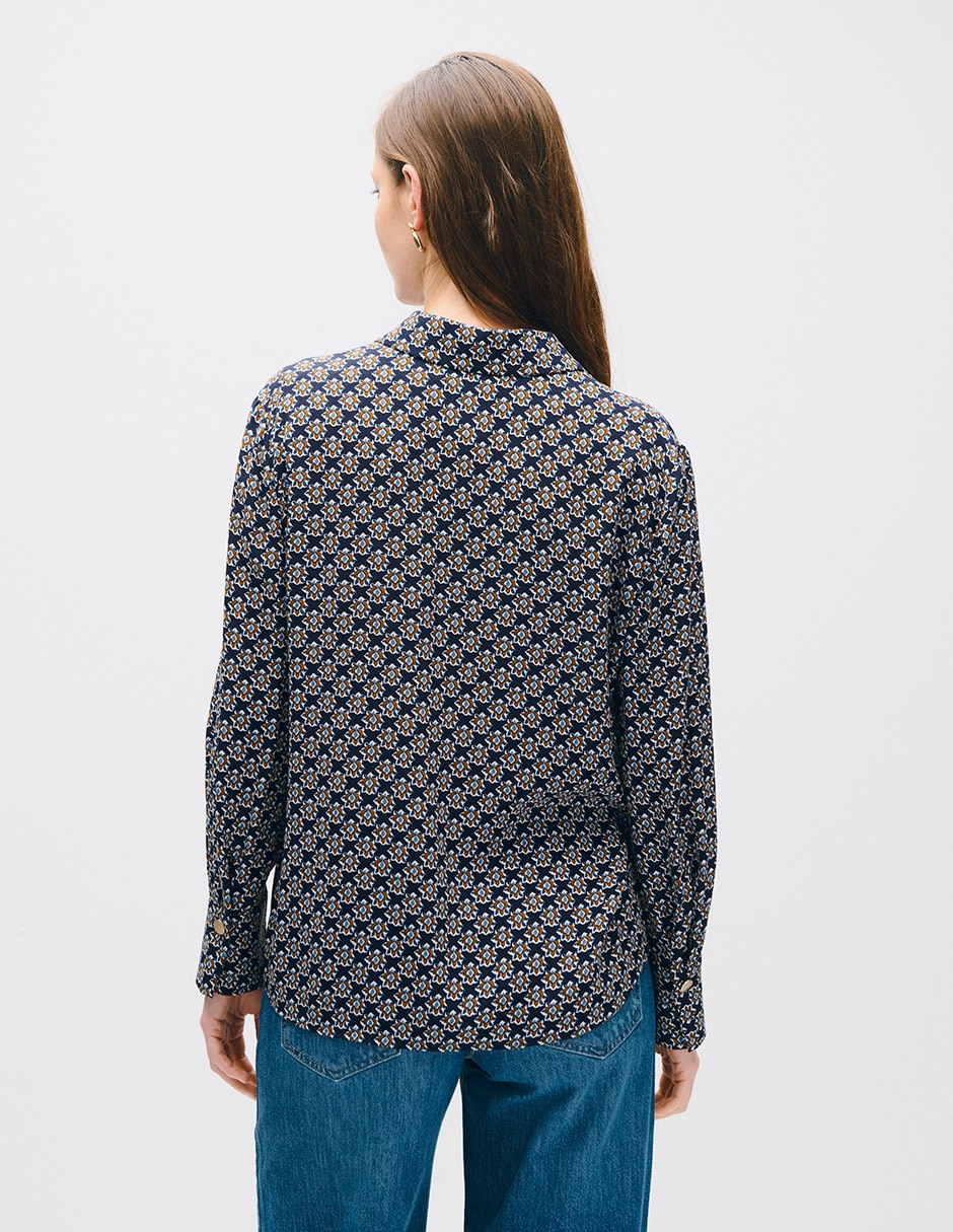 Blusa toulouse manga larga para mujer 4