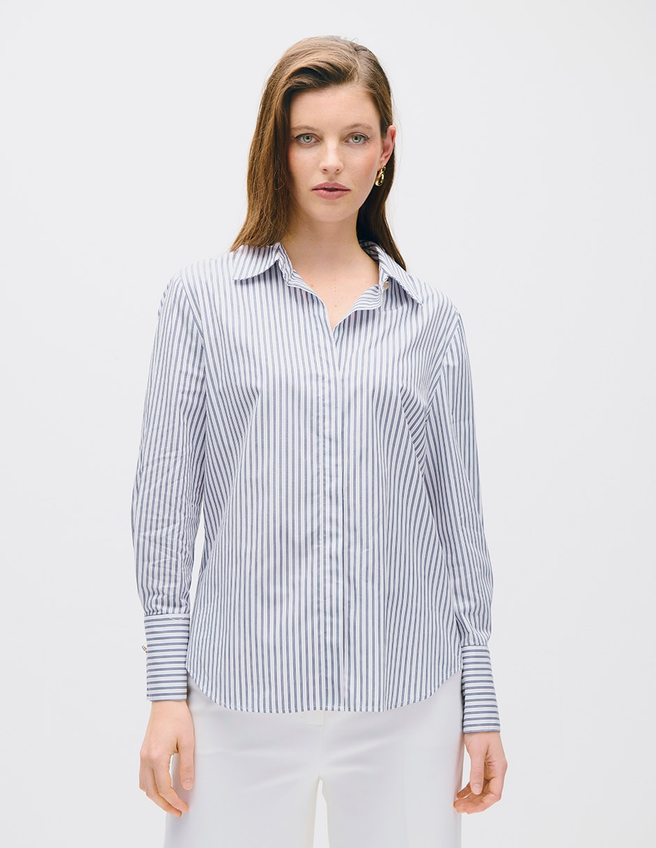 Blusa camisera toulouse manga larga para mujer Blusa camisera toulouse manga larga para mujer