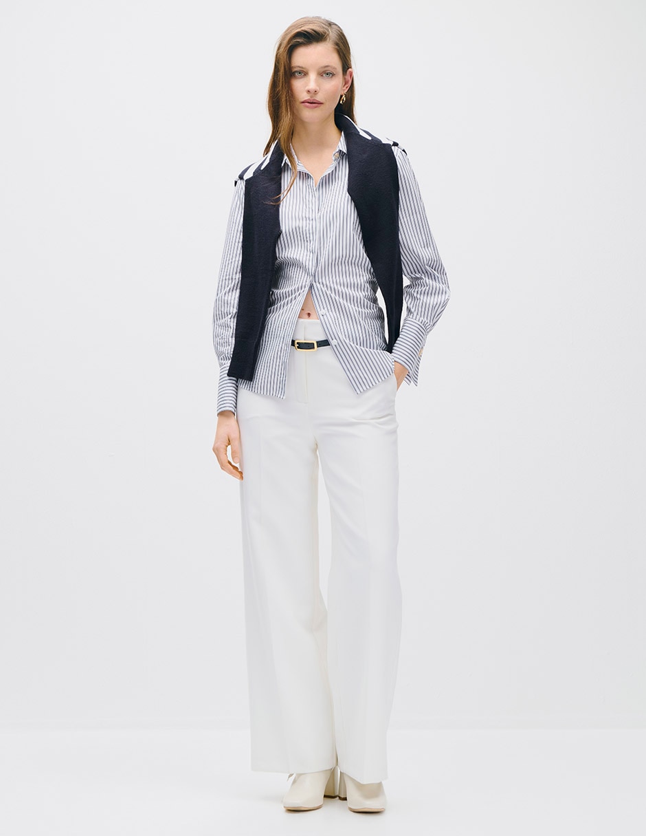 Blusa camisera toulouse manga larga para mujer 2