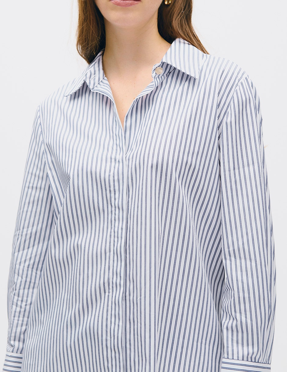 Blusa camisera toulouse manga larga para mujer 4