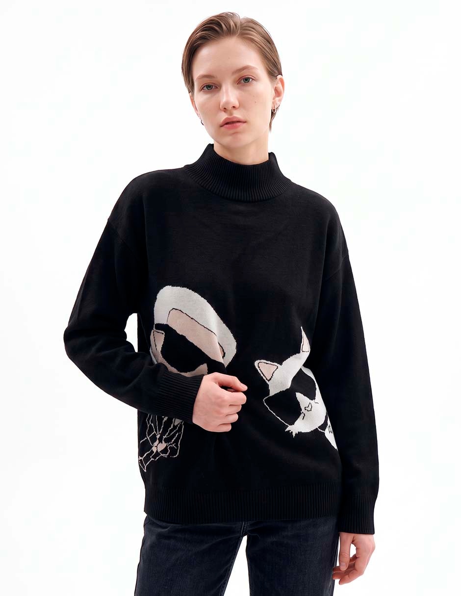 Suéter cuello alto para mujer