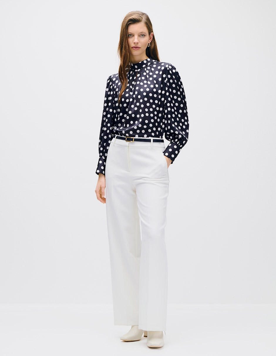 Blusa toulouse manga larga para mujer 2