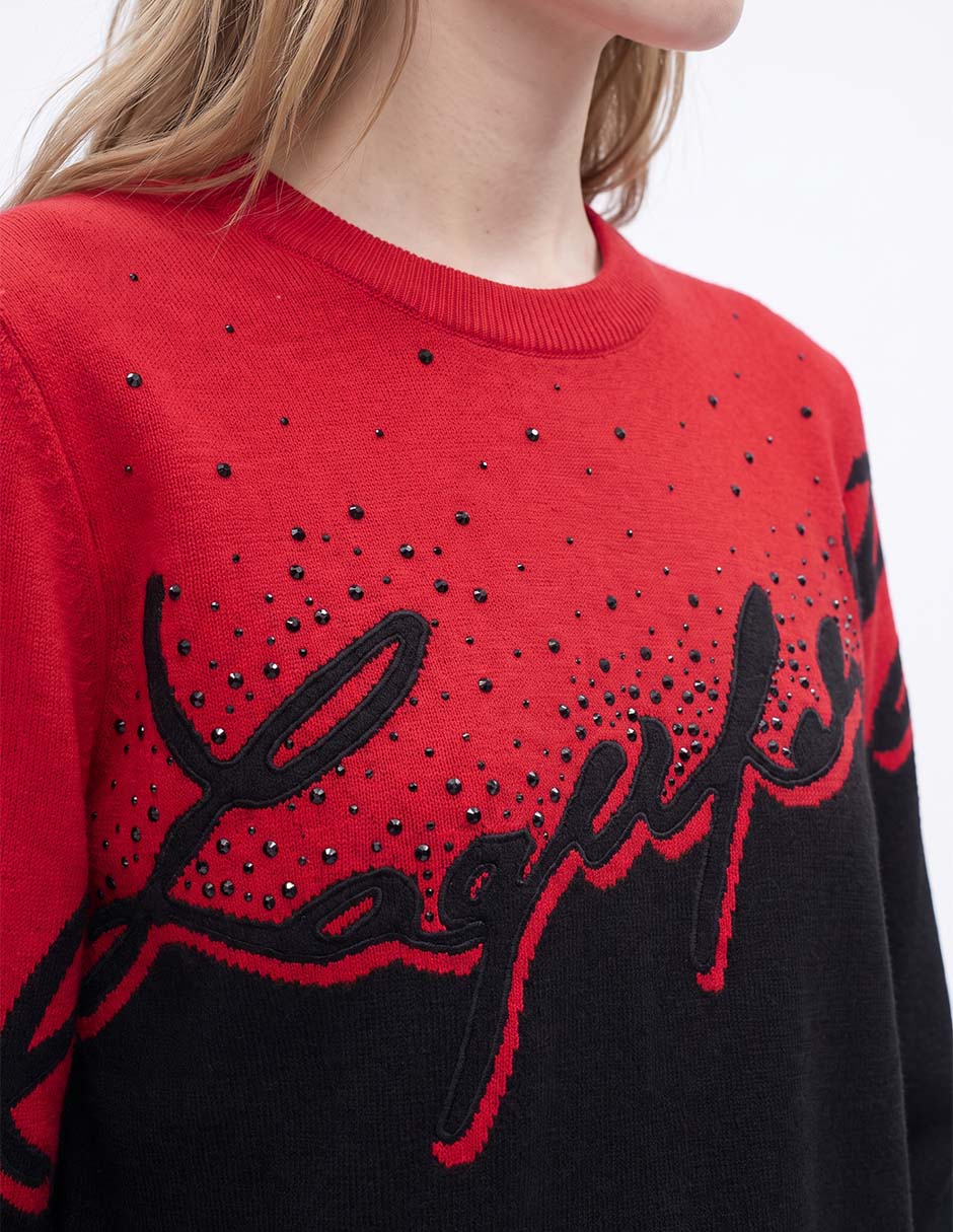 Suéter Karl Lagerfeld cuello redondo para mujer 2