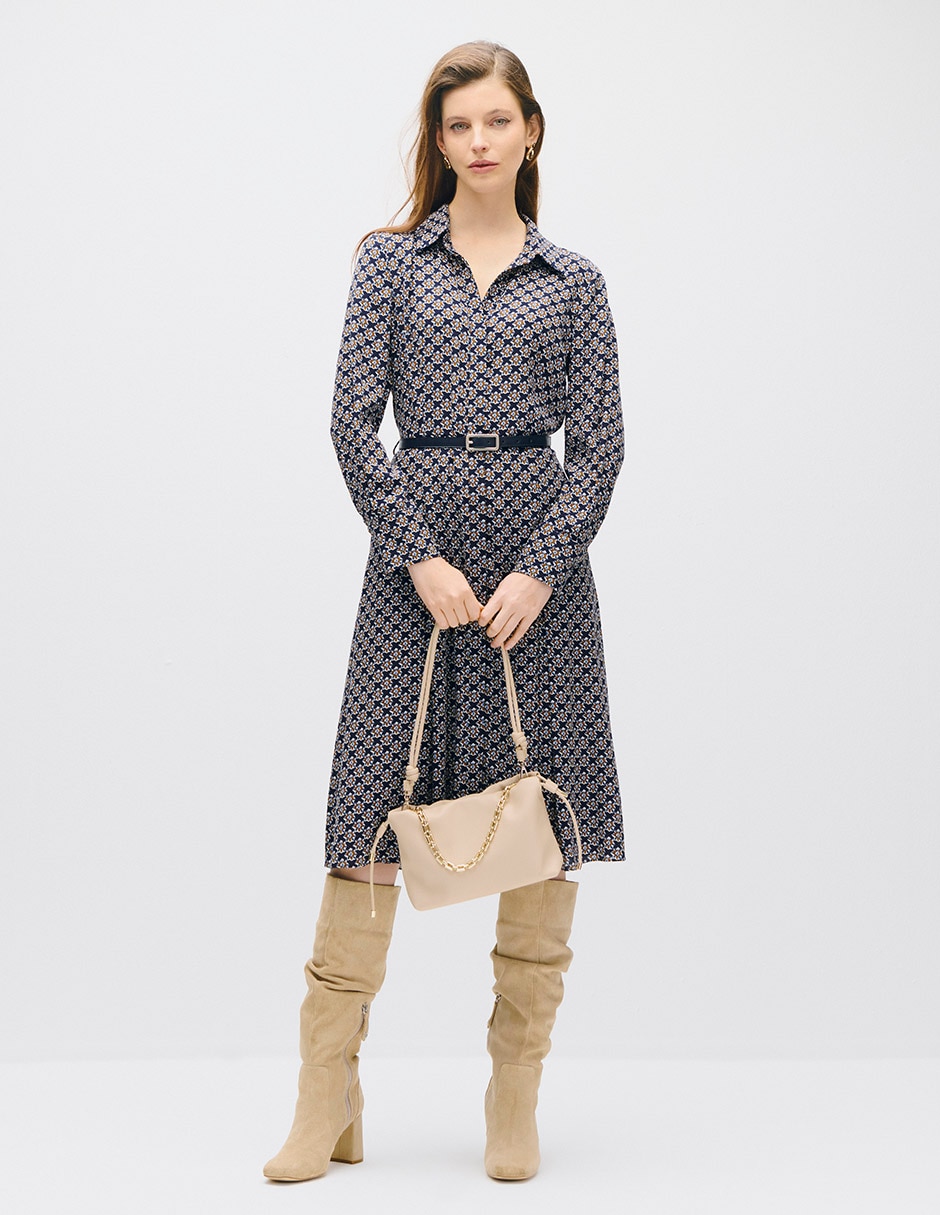 Vestido midi casual toulouse para mujer Vestido midi casual toulouse para mujer
