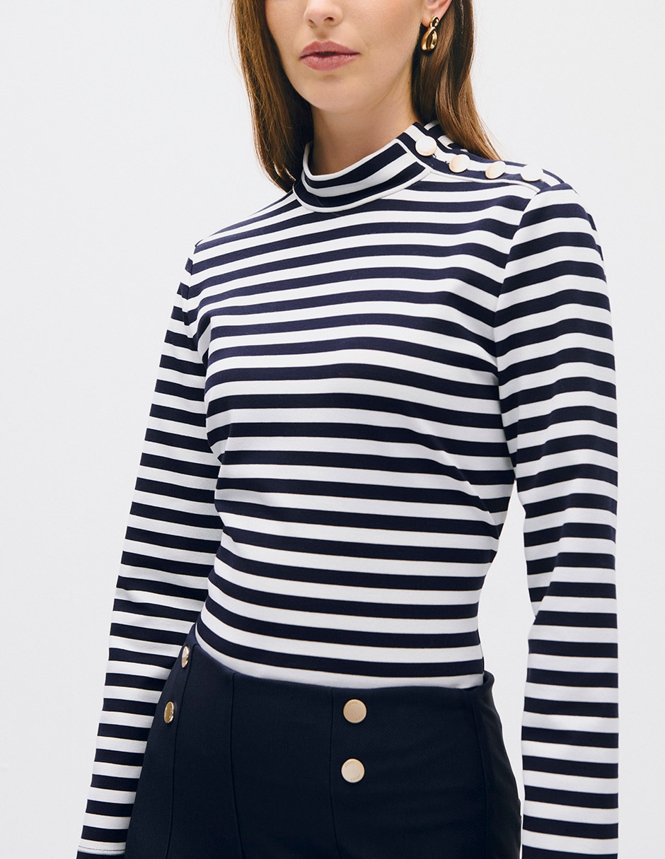 Blusa toulouse manga larga para mujer 2