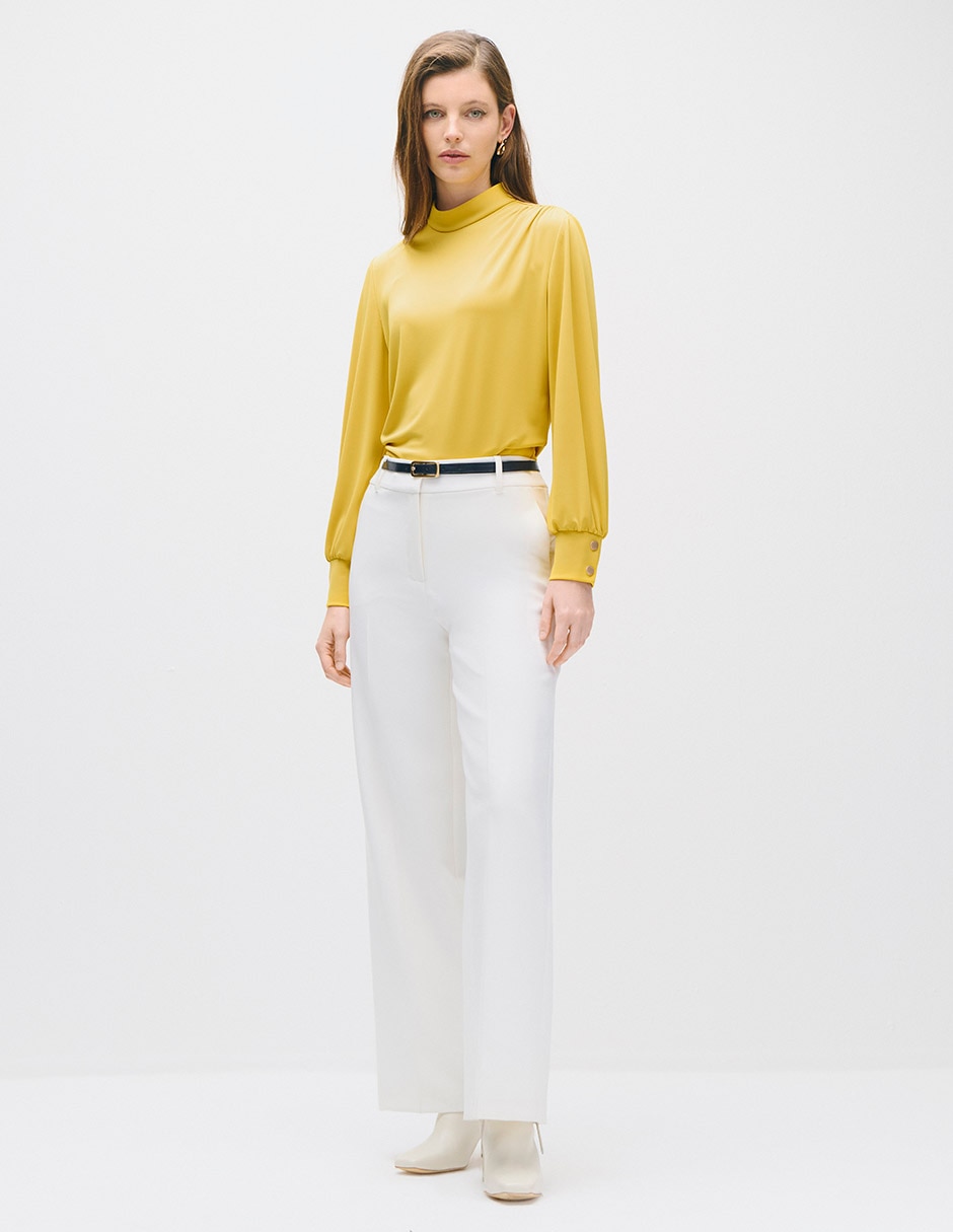 Blusa toulouse manga larga para mujer 2