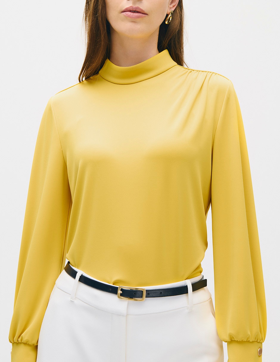 Blusa toulouse manga larga para mujer 4