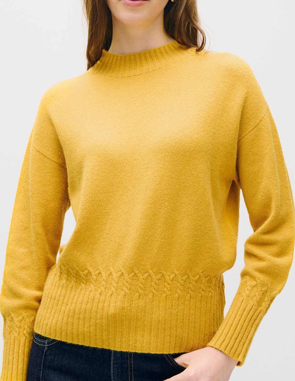Suéter cuello alto para mujer 4