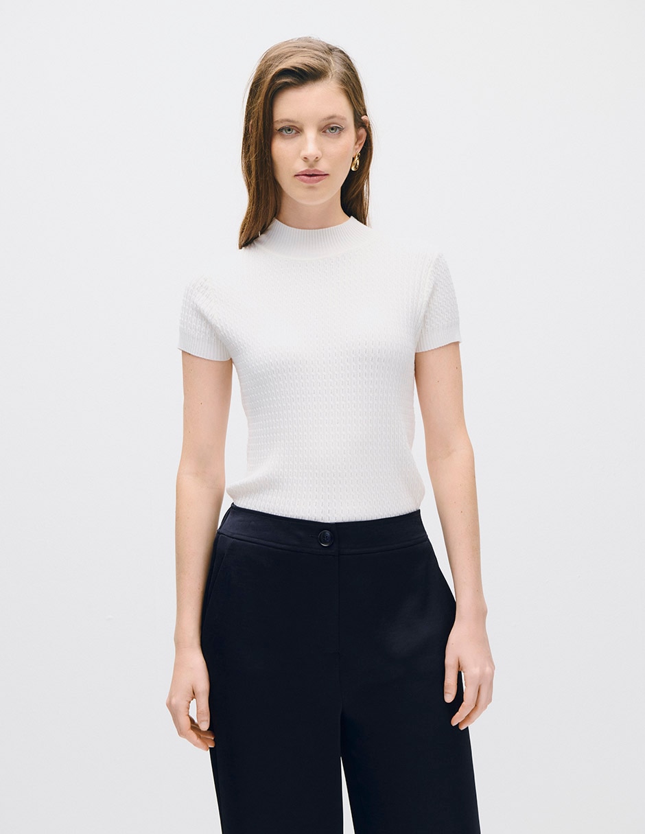Blusa toulouse manga corta para mujer