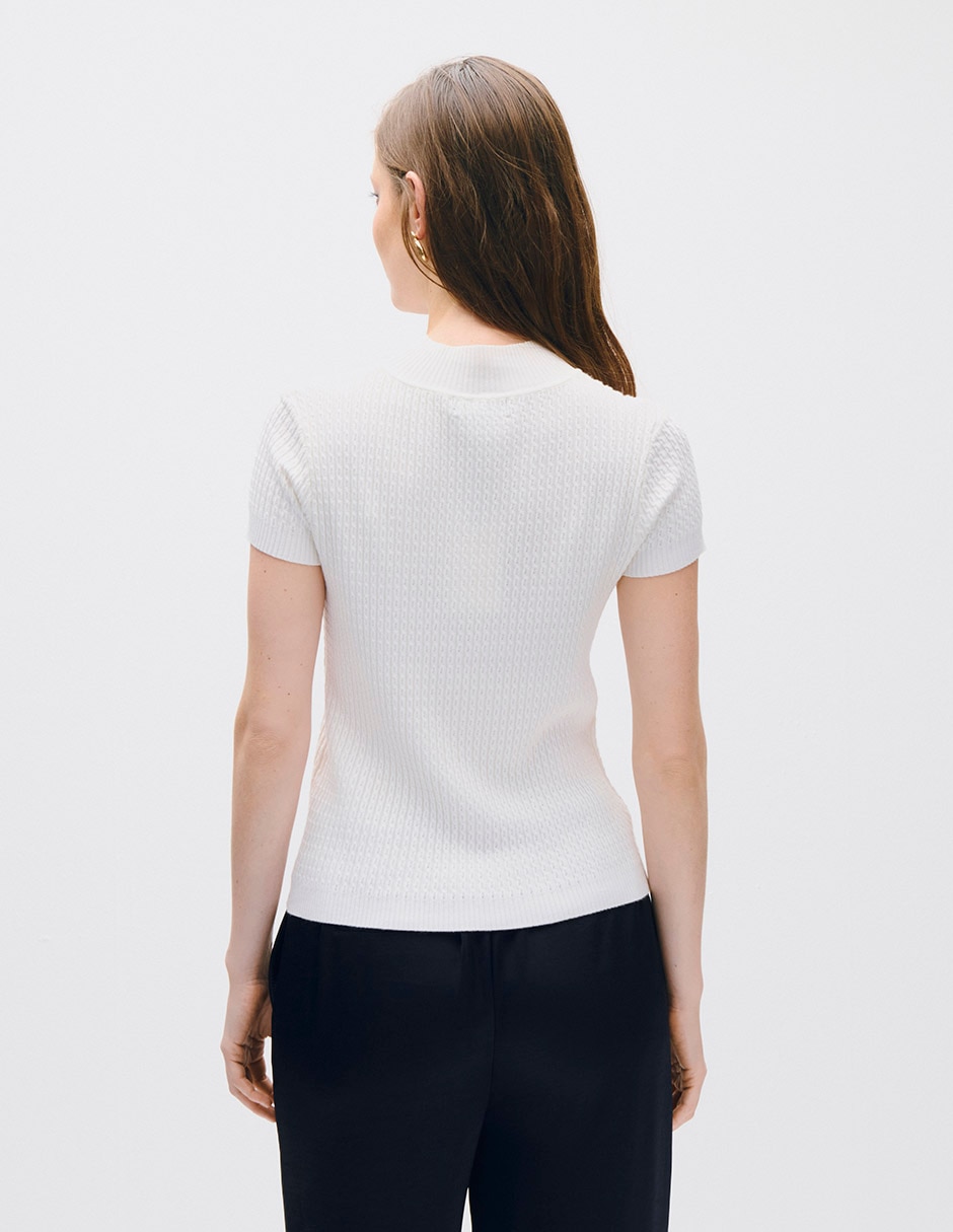 Blusa toulouse manga corta para mujer 3