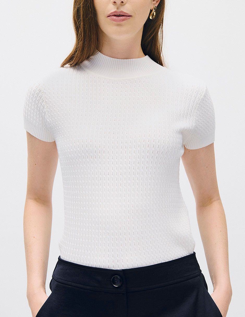 Blusa toulouse manga corta para mujer 4