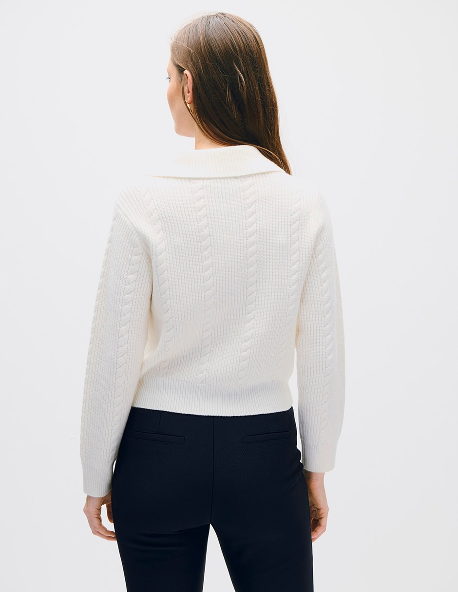 Suéter cuello camisero para mujer 3