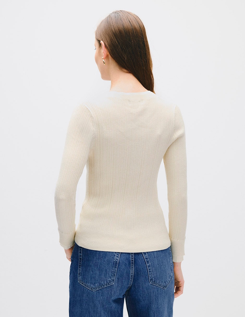 Suéter cuello redondo para mujer 3