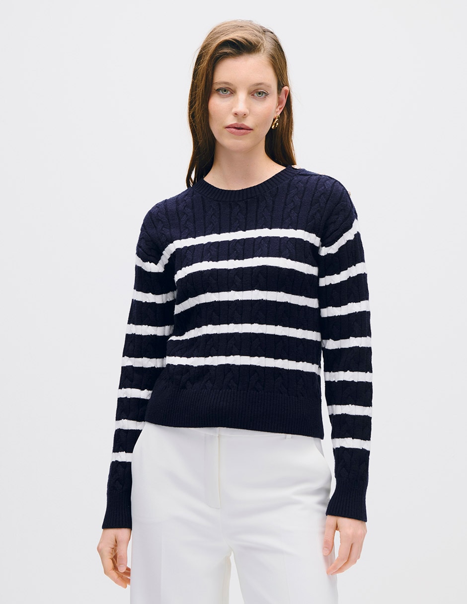 Suéter cuello redondo para mujer Suéter cuello redondo para mujer