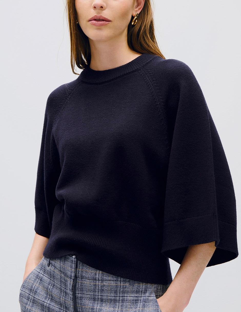 Suéter cuello redondo para mujer 4