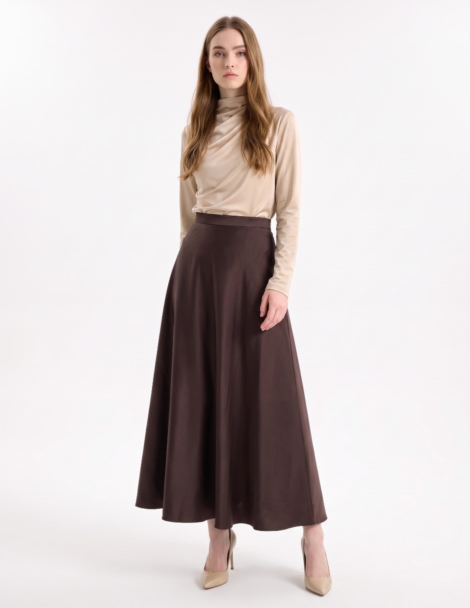 Falda/Falda short/Falda pantalón Midi de Poliéster y elastano a la (si aplica) Cadera 3