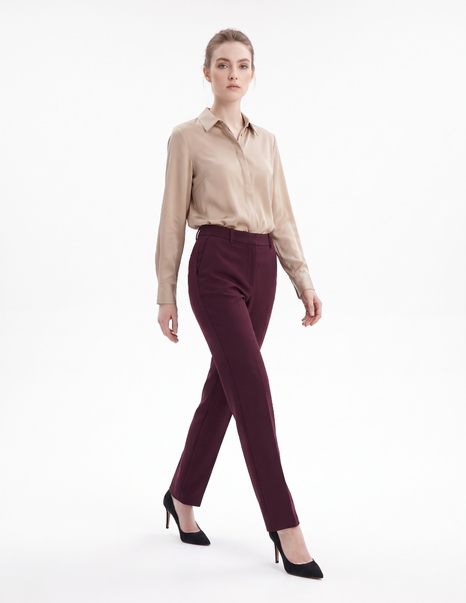 Pantalón de vestir straight para mujer 3