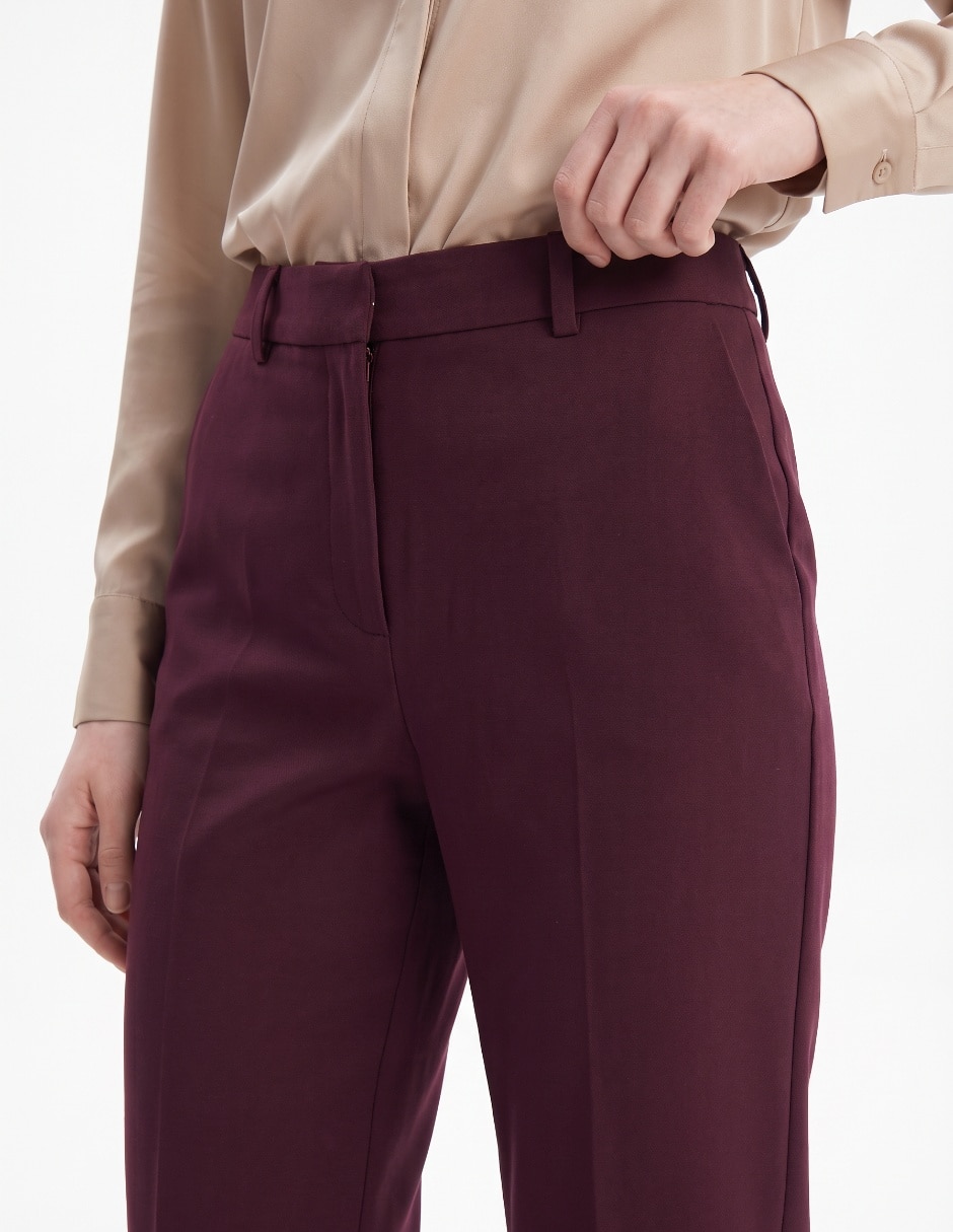 Pantalón de vestir straight para mujer 4