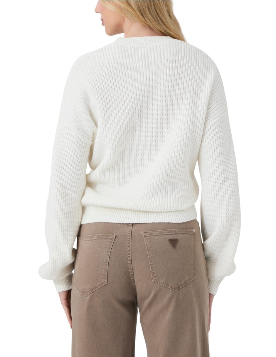 Suéter cuello redondo para mujer 4