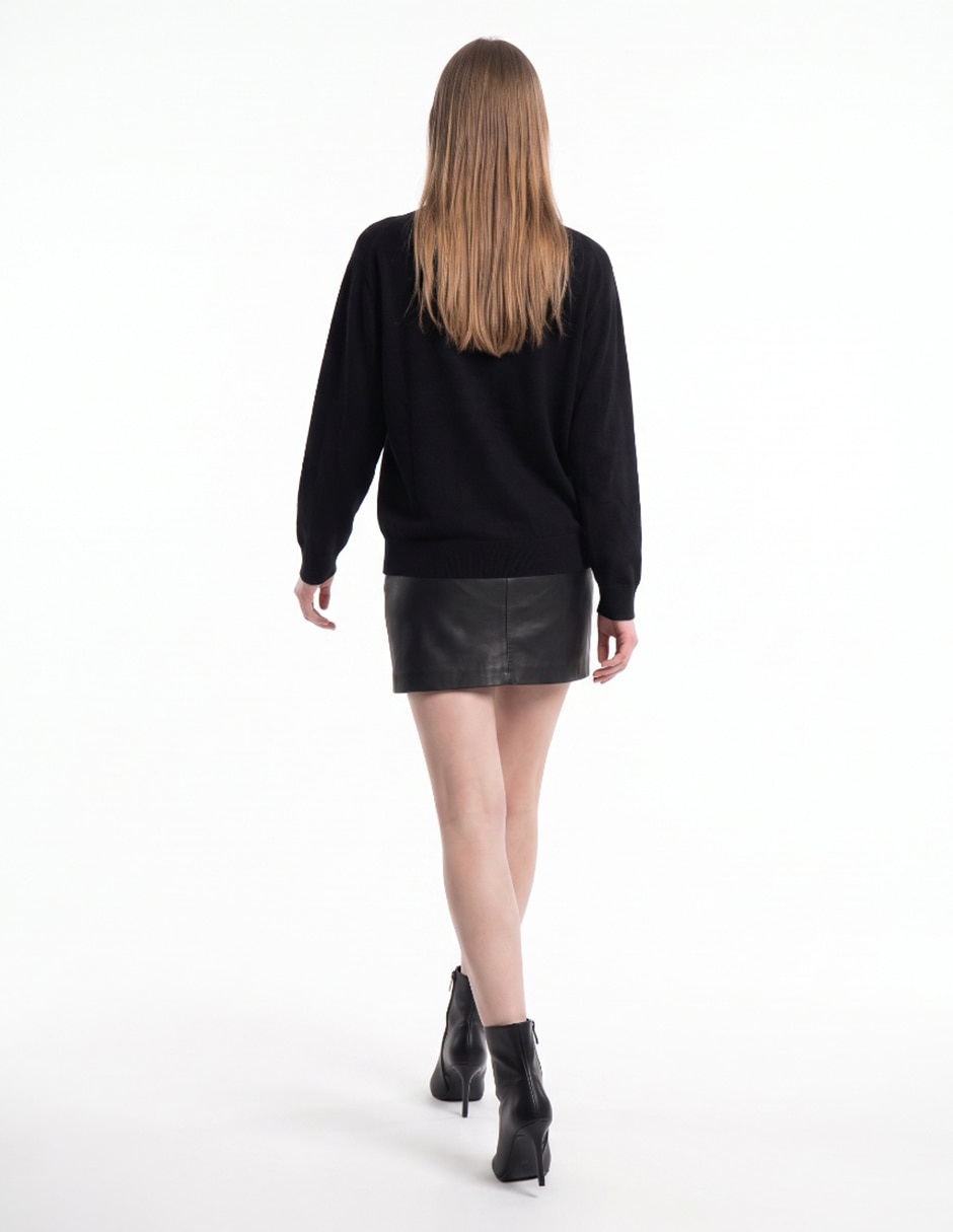 Suéter cuello redondo para mujer 2