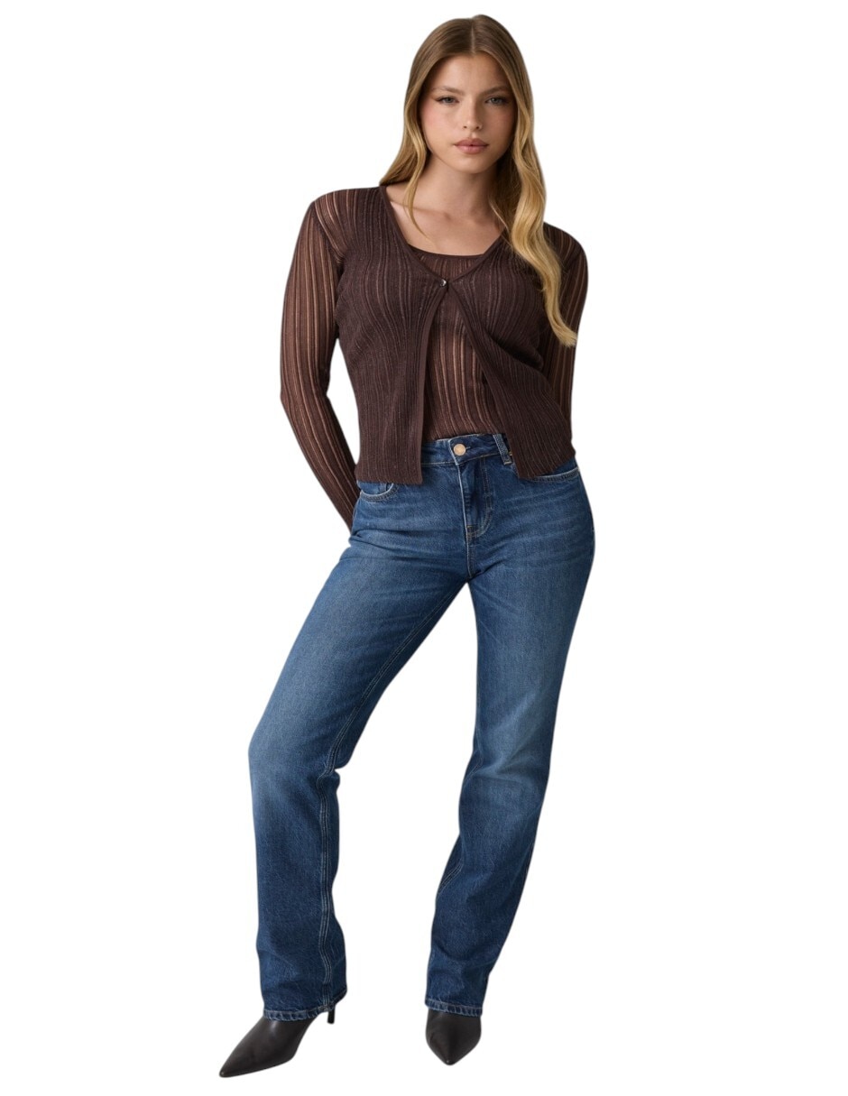 Suéter cuello v para mujer 5