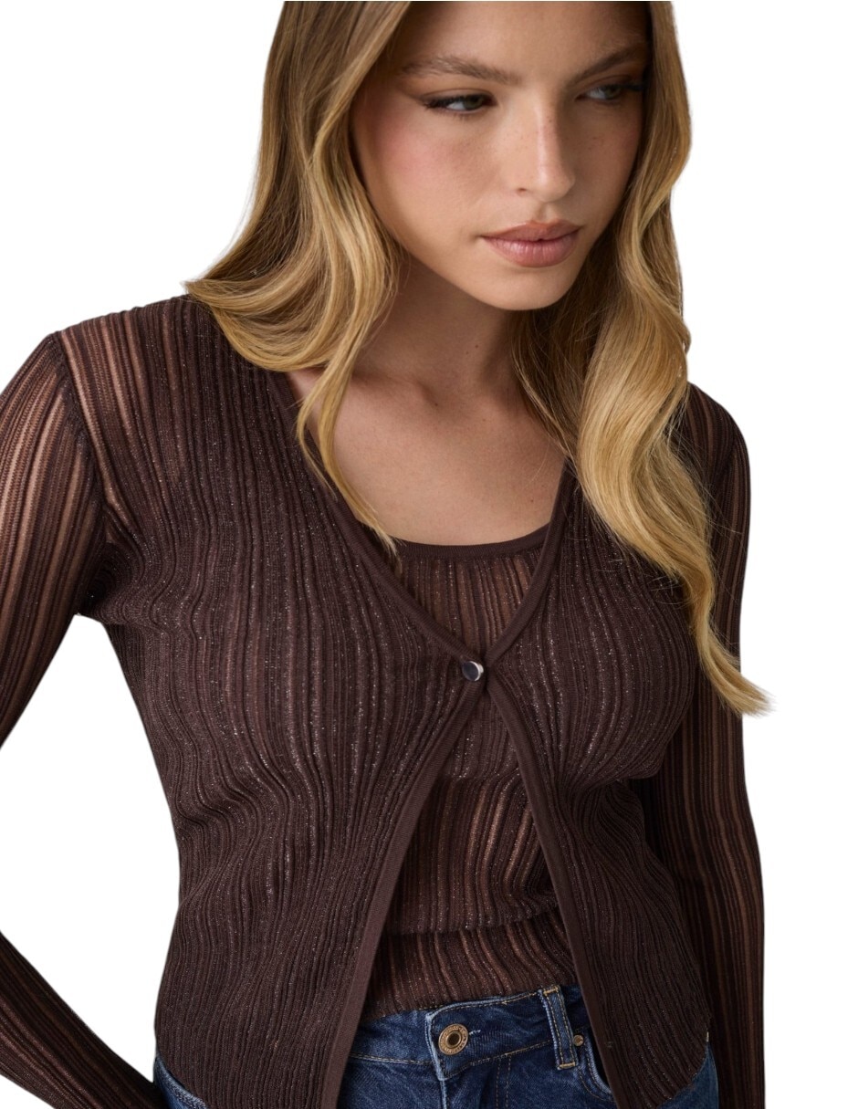 Suéter cuello v para mujer 3