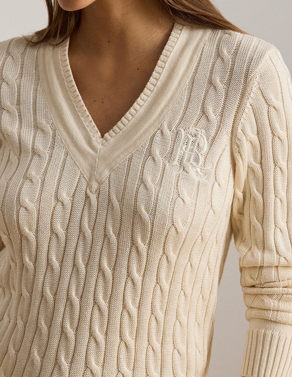 Suéter cuello v para mujer 5