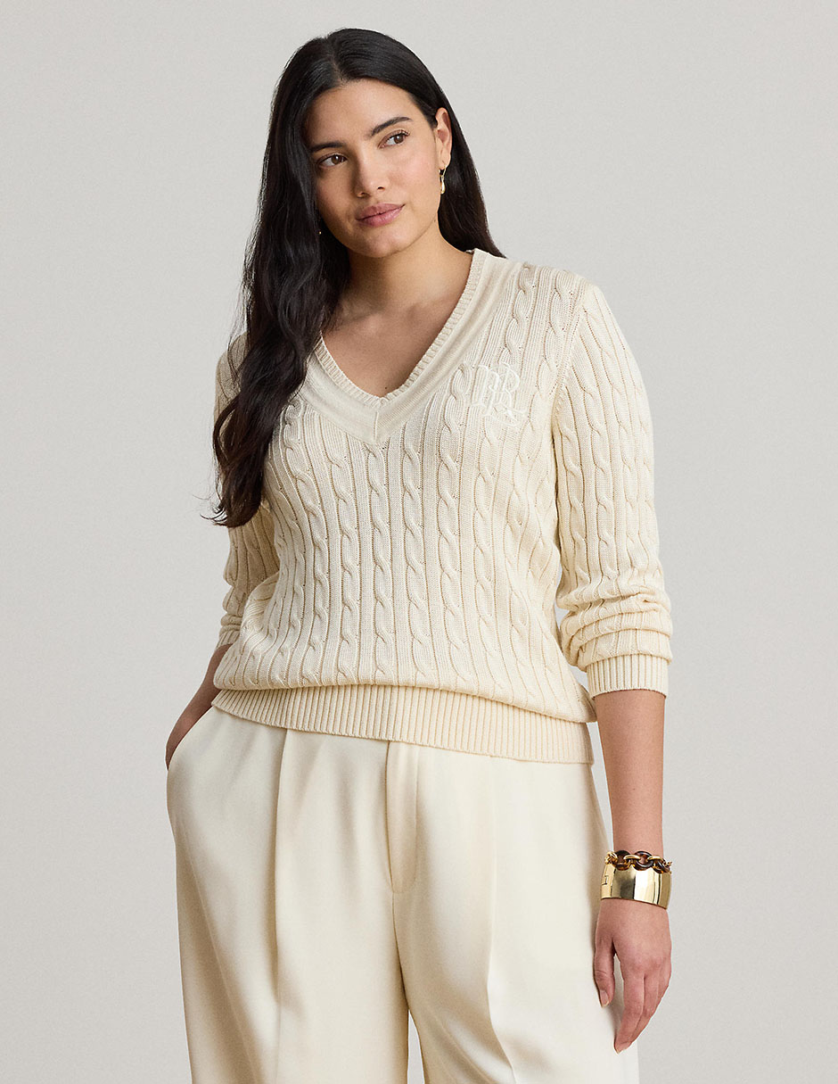 Suéter cuello v para mujer 6