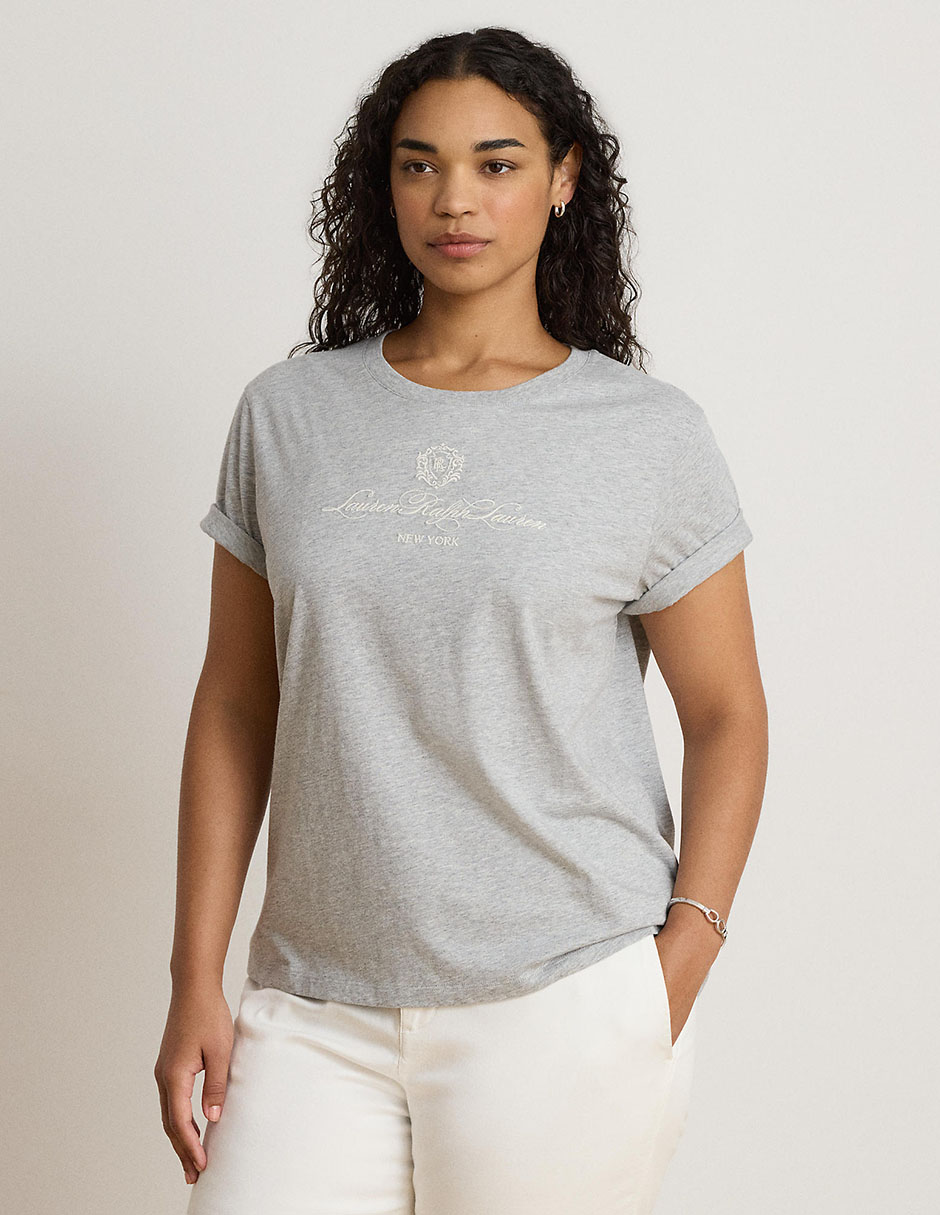 Playera manga corta cuello redondo mujer 5