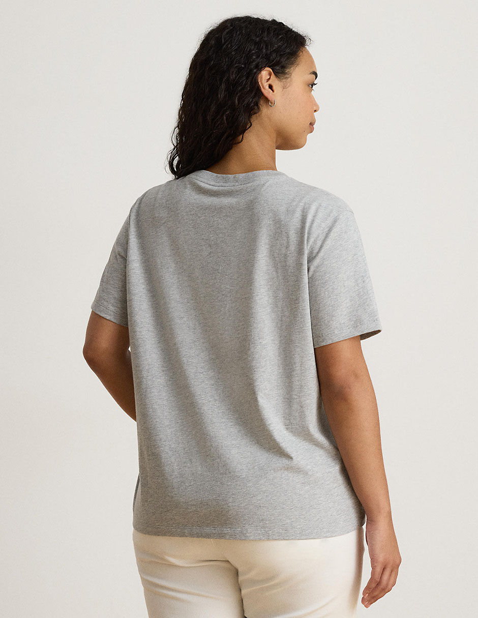 Playera manga corta cuello redondo mujer 6