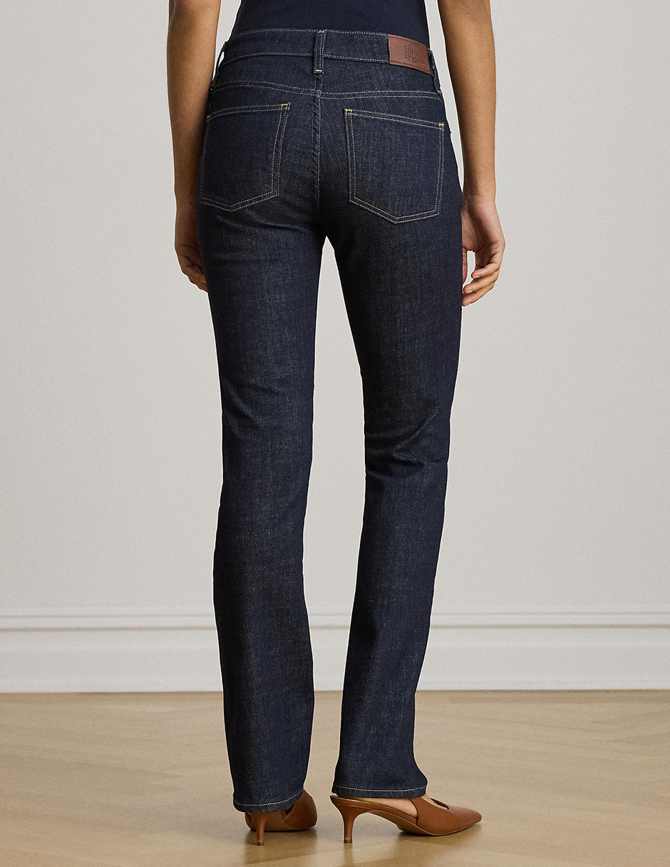 Jeans straight a la cintura para mujer 2